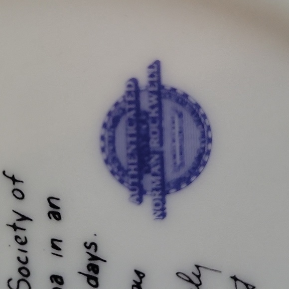 Authentic Norman Rockwell Plate - Picture 5 of 5